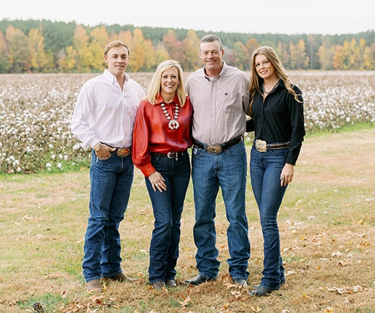 The Lane family together on their farm in Gates County, North Carolina